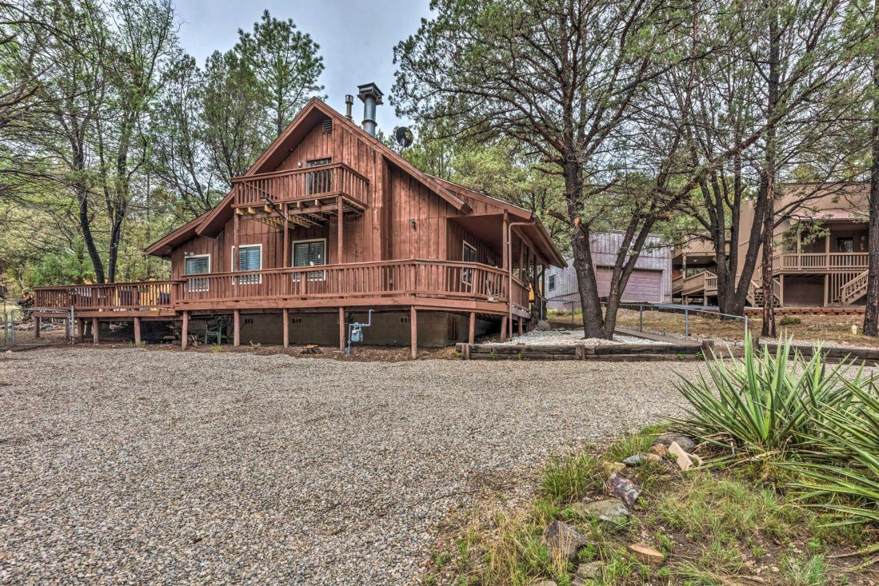 Rustic Ruidoso Cabin With Large Deck And Grill! Exterior photo